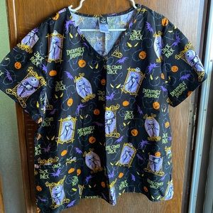 Halloween scrub top 2XL